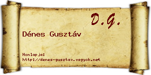 Dénes Gusztáv névjegykártya