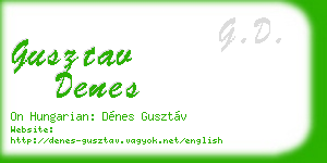 gusztav denes business card